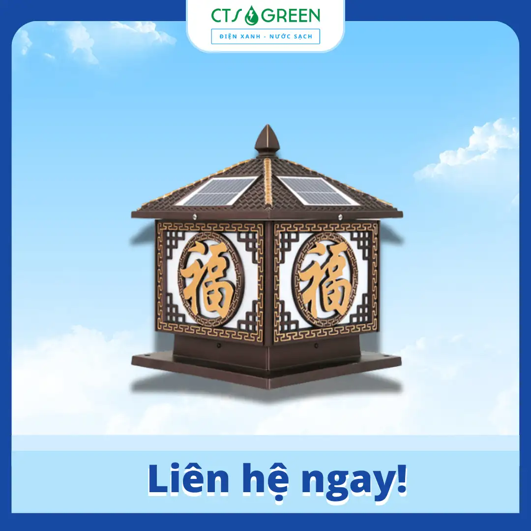 Đèn trang trí cổng chữ phúc năng lượng mặt trời TC12M-5N 3764 Đèn trang trí cổng chữ phúc năng lượng mặt trời
