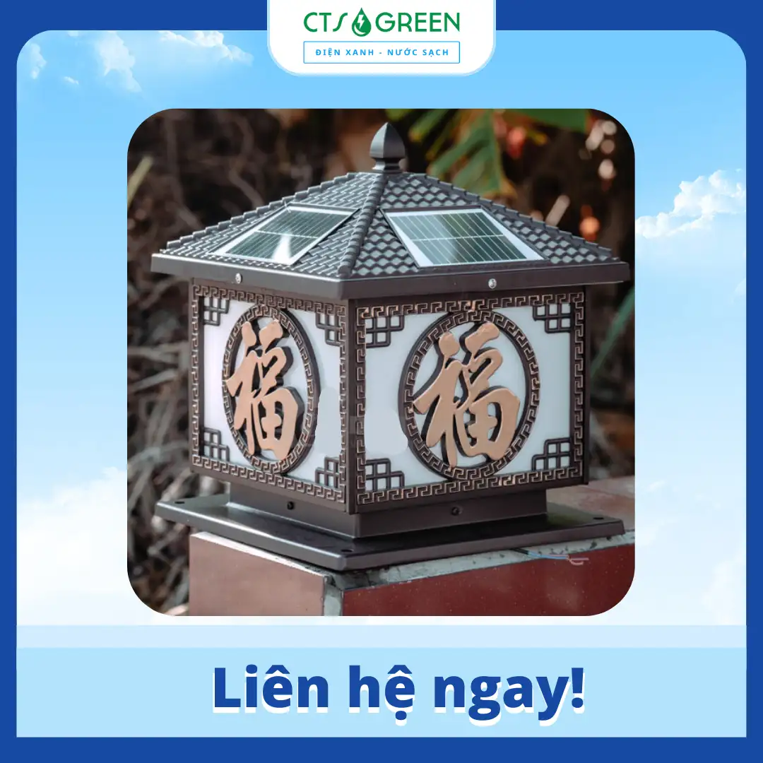 Đèn trang trí cổng chữ phúc năng lượng mặt trời TC12M-5N 3764 Đèn trang trí cổng chữ phúc năng lượng mặt trời