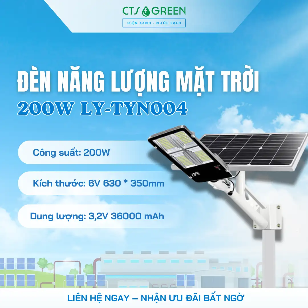 Đèn năng lượng mặt trời 200W LY - TYN004 2726 Đèn năng lượng mặt trời 200W LY - TYN004
