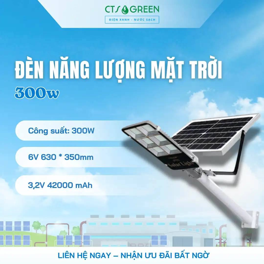 Đèn năng lượng mặt trời 300W