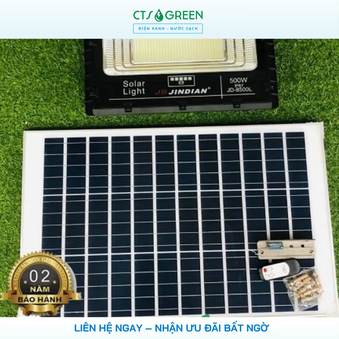 Đèn năng lượng mặt trời 500W JD - 8500L