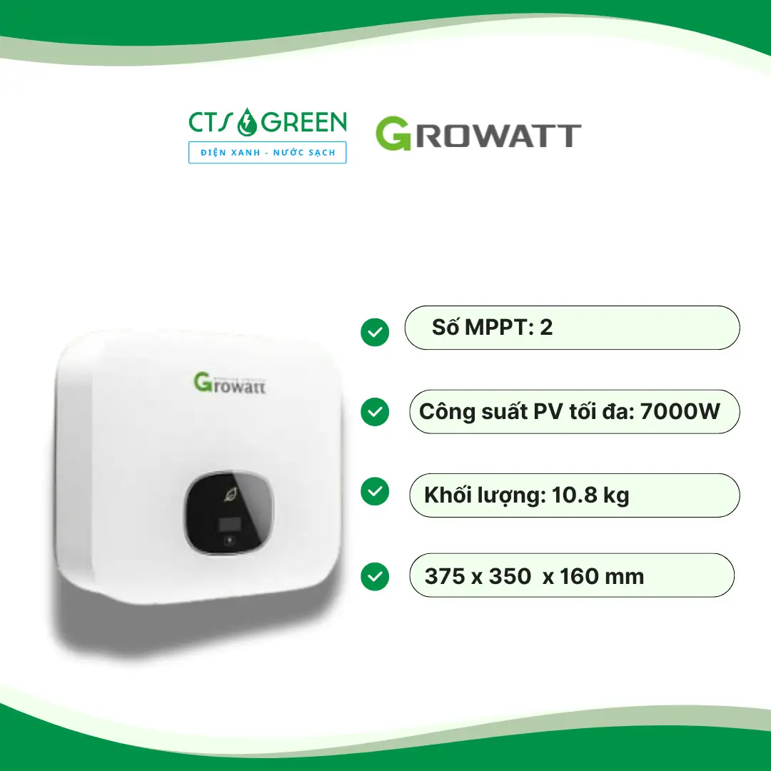 Hệ thống Điện mặt trời 5kW hòa lưới 3217 Hệ thống điện năng năng lượng mặt trời 5kw trọn gói