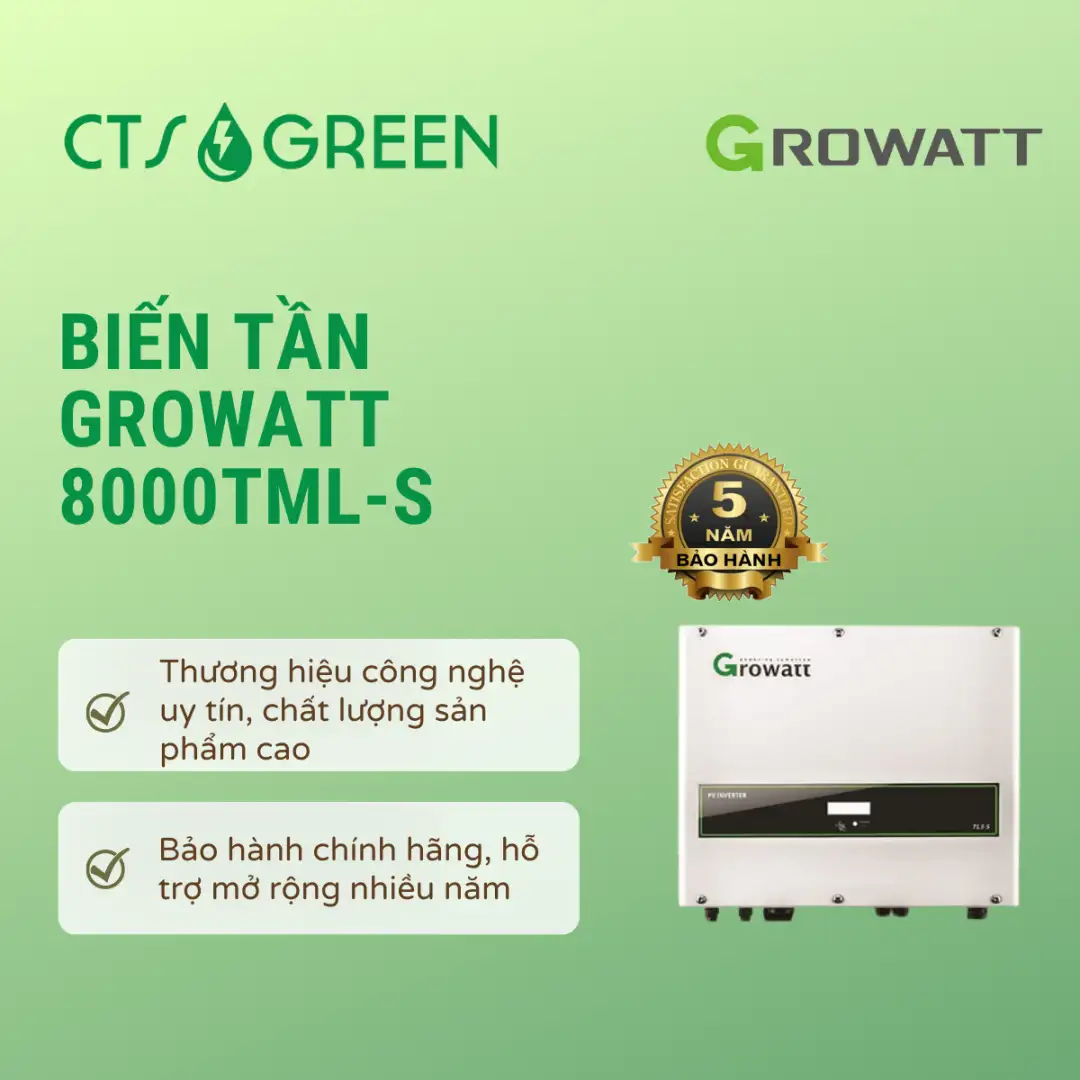 Inverter Growatt 8kW | Biến tần Growatt 8000TML-S 2202 Inverter Growatt 8kW | Biến tần Growatt 8000TML-S