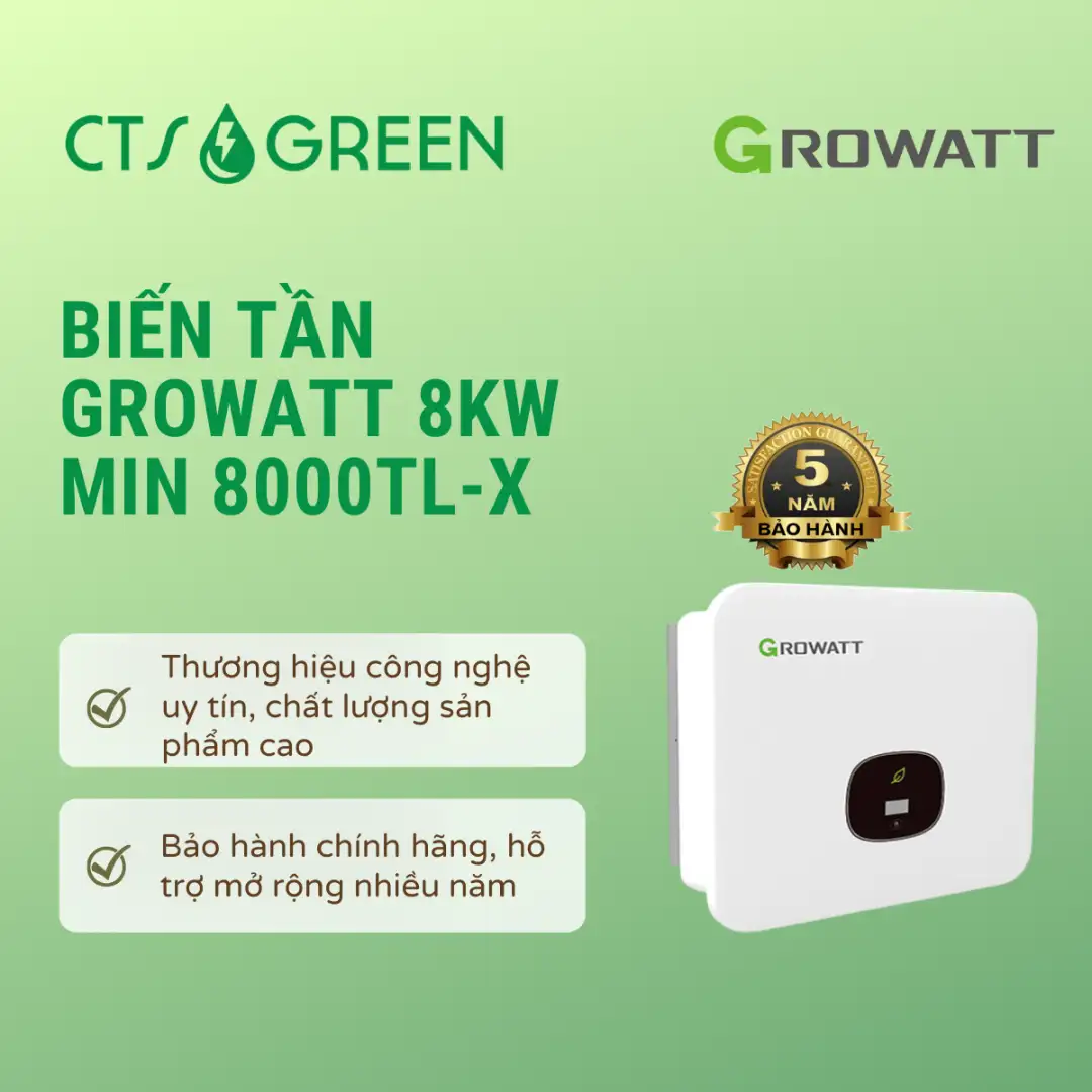 Biến tần Growatt 8kW | Growatt MIN 8000TL-X