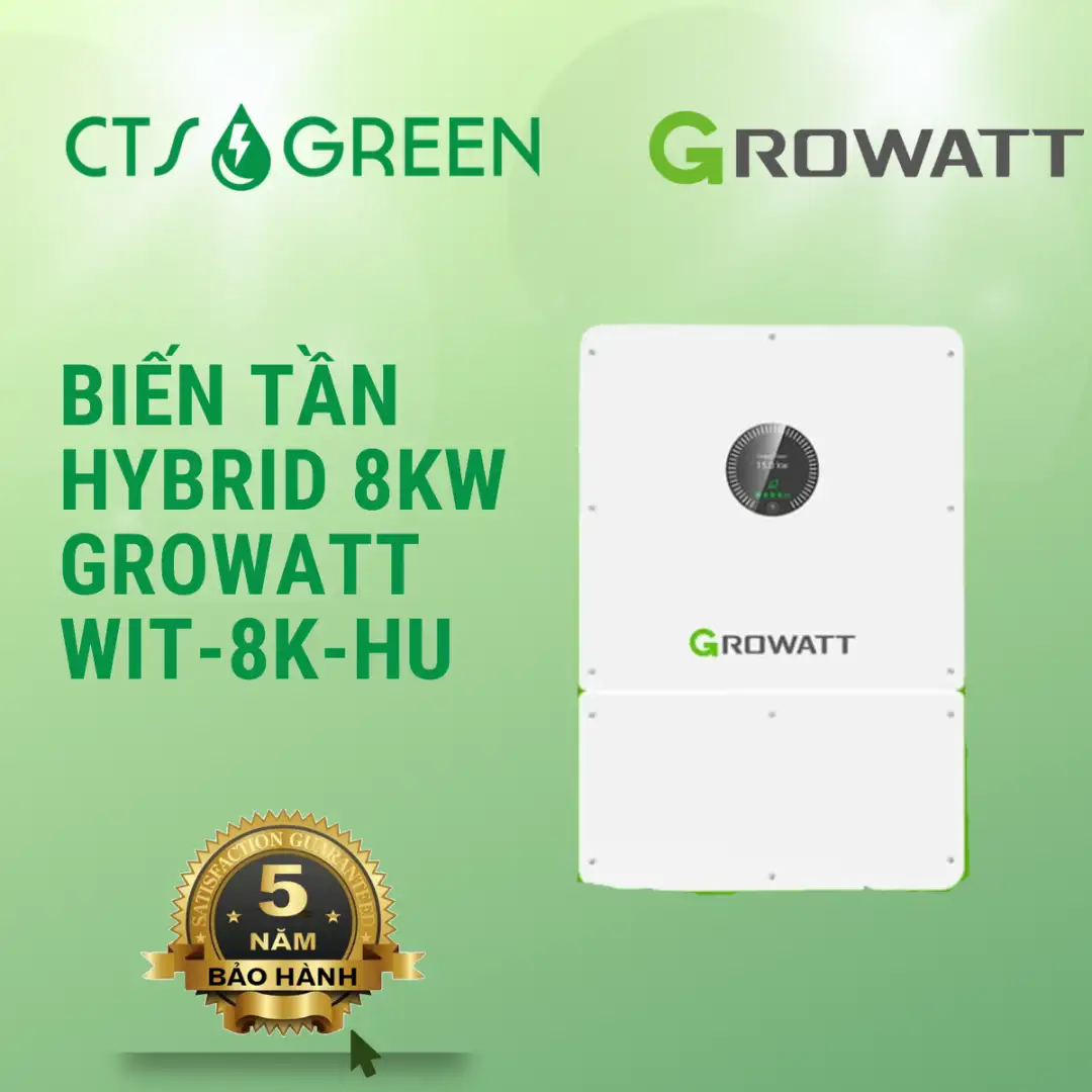 Biến tần Hybrid 8kW 3 Pha | Growatt WIT-8K-HU