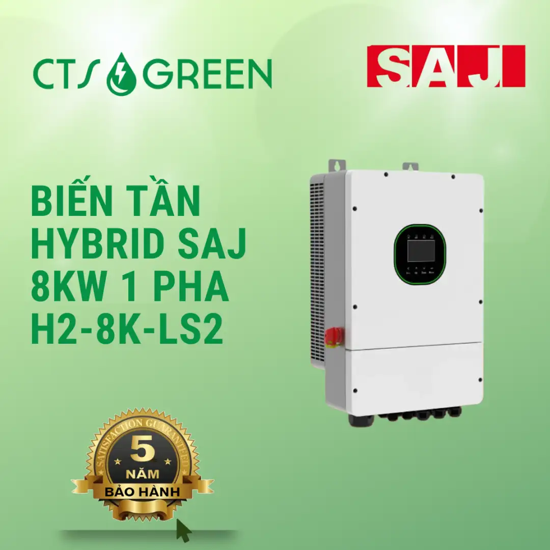 Biến tần Hybrid SAJ 8kW 1 Pha H2-8K-LS2 1534 Biến tần Hybrid SAJ 8kW 1 Pha H2-8K-LS2