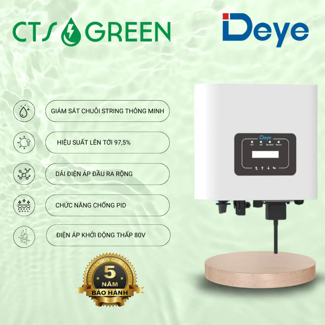 Biến tần hòa lưới DEYE 3kW | Inverter DEYE 3kW SUN-3K-G04