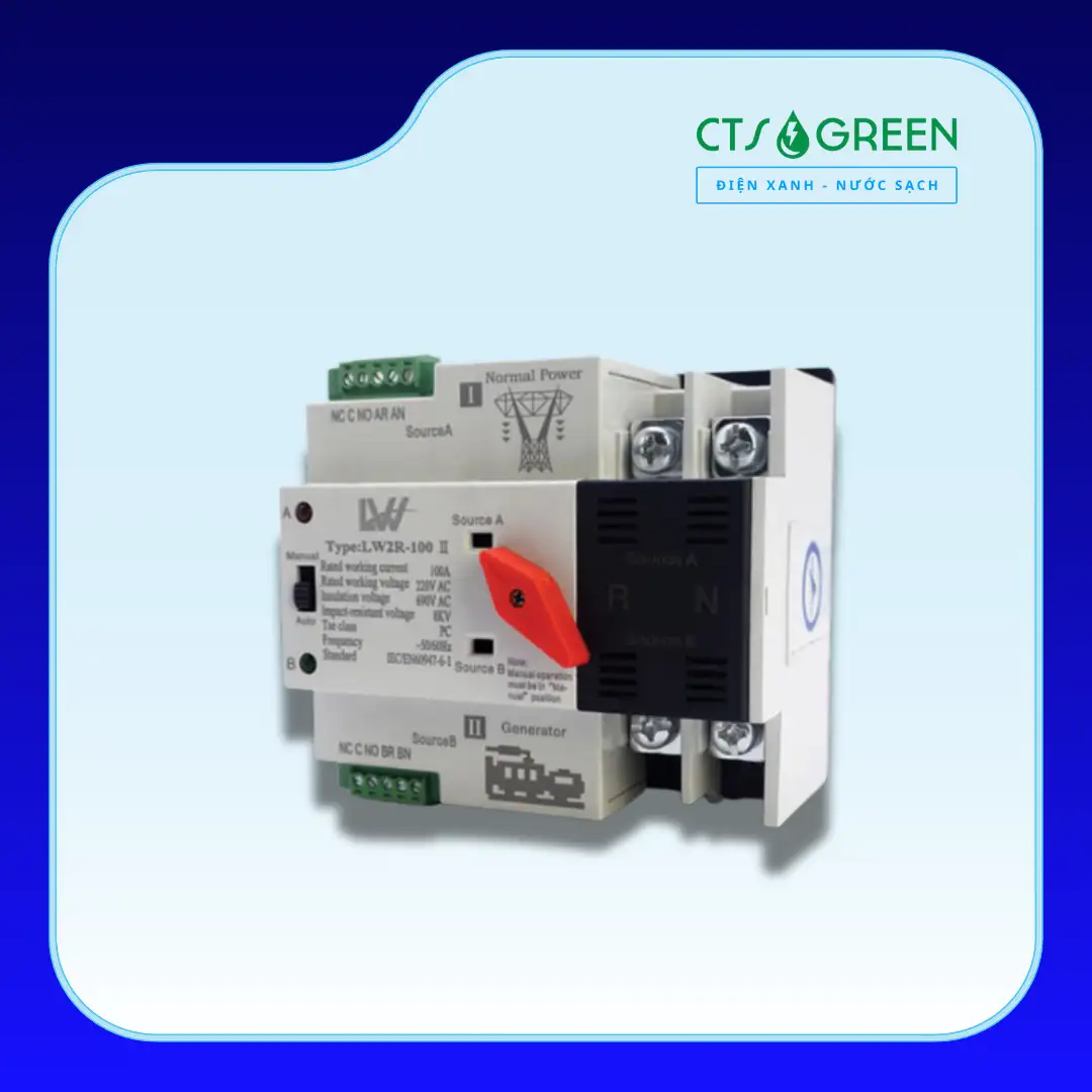 Bộ chuyển nguồn ATS 100A 1 Pha 2984 Bộ chuyển nguồn ATS 100A 1 Pha