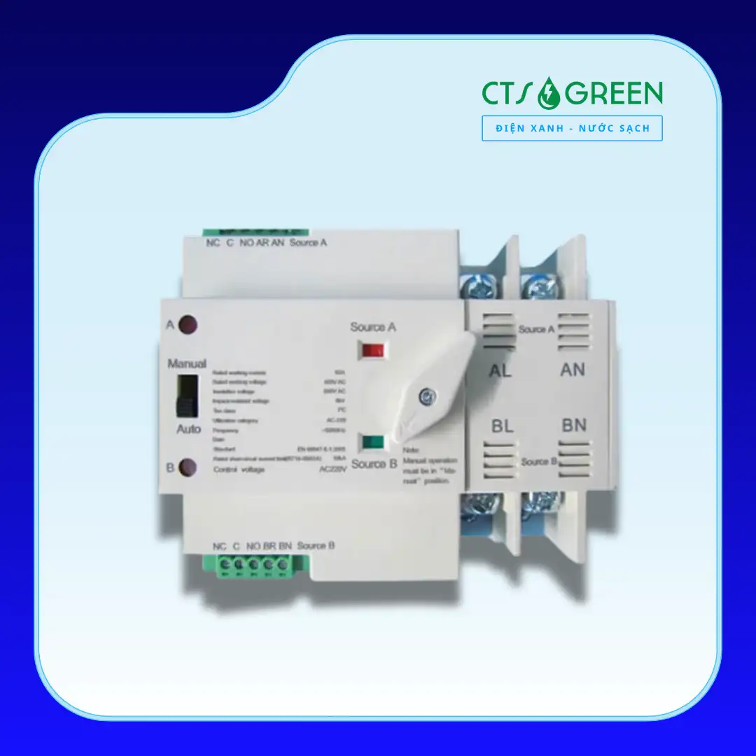 Bộ chuyển nguồn ATS 100A 1 Pha 2984 Bộ chuyển nguồn ATS 100A 1 Pha