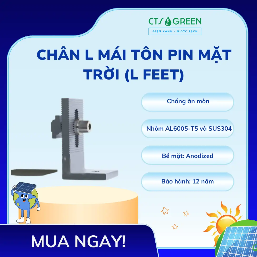 Chân L mái tôn pin mặt trời (L feet) giá rẻ 3035 Chân L mái tôn pin mặt trời (L feet)