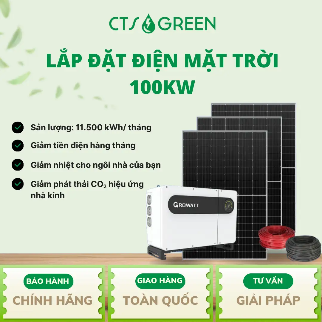 Chi phí lắp Điện mặt trời 100kW chi tiết nhất 3182 Chi phí lắp Điện mặt trời 100kW chi tiết nhất