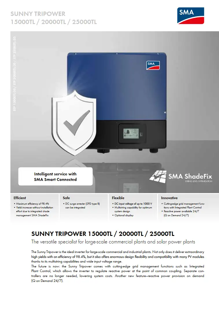 Biến tần SMA 25kW | Inverter SMA STP 25000TL-30 2876 Biến tần SMA 25kW | Inverter SMA STP 25000TL-30