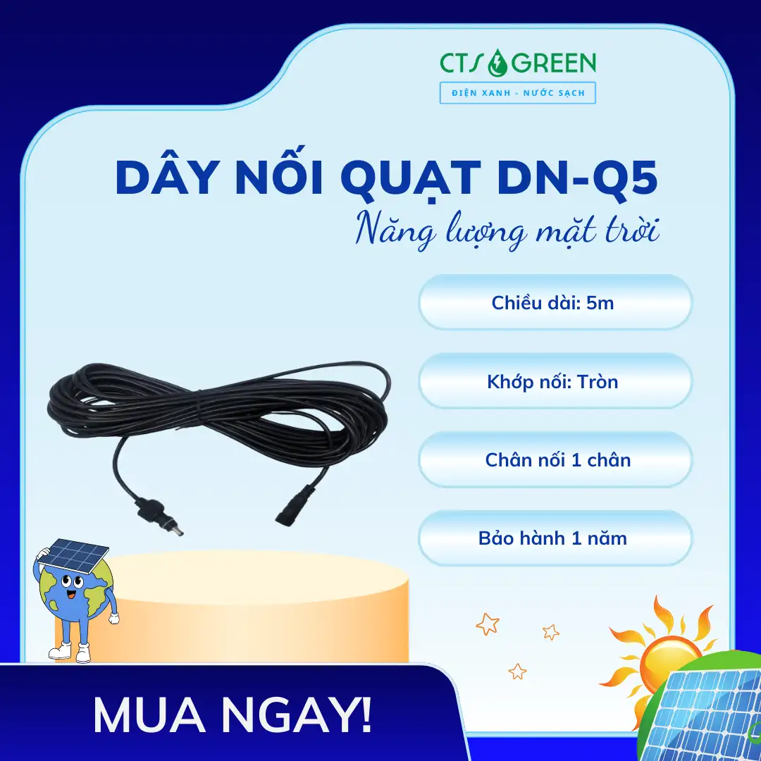 Dây nối quạt năng lượng mặt trời DN-Q5