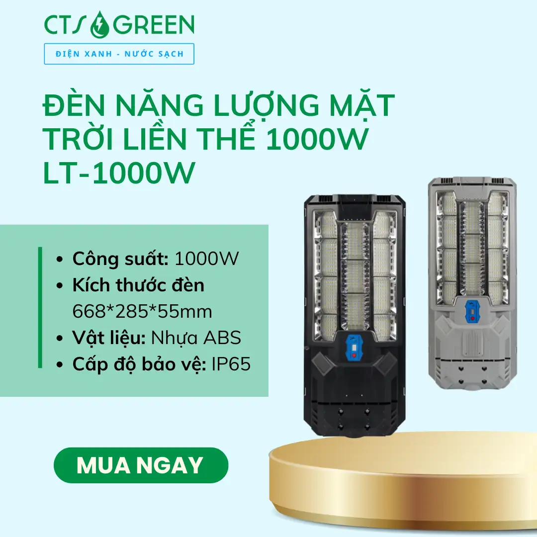 Đèn Năng Lượng Mặt Trời Liền Thể 1000W LT-1000W 3844 Đèn Năng Lượng Mặt Trời Liền Thể 1000W LT-1000W