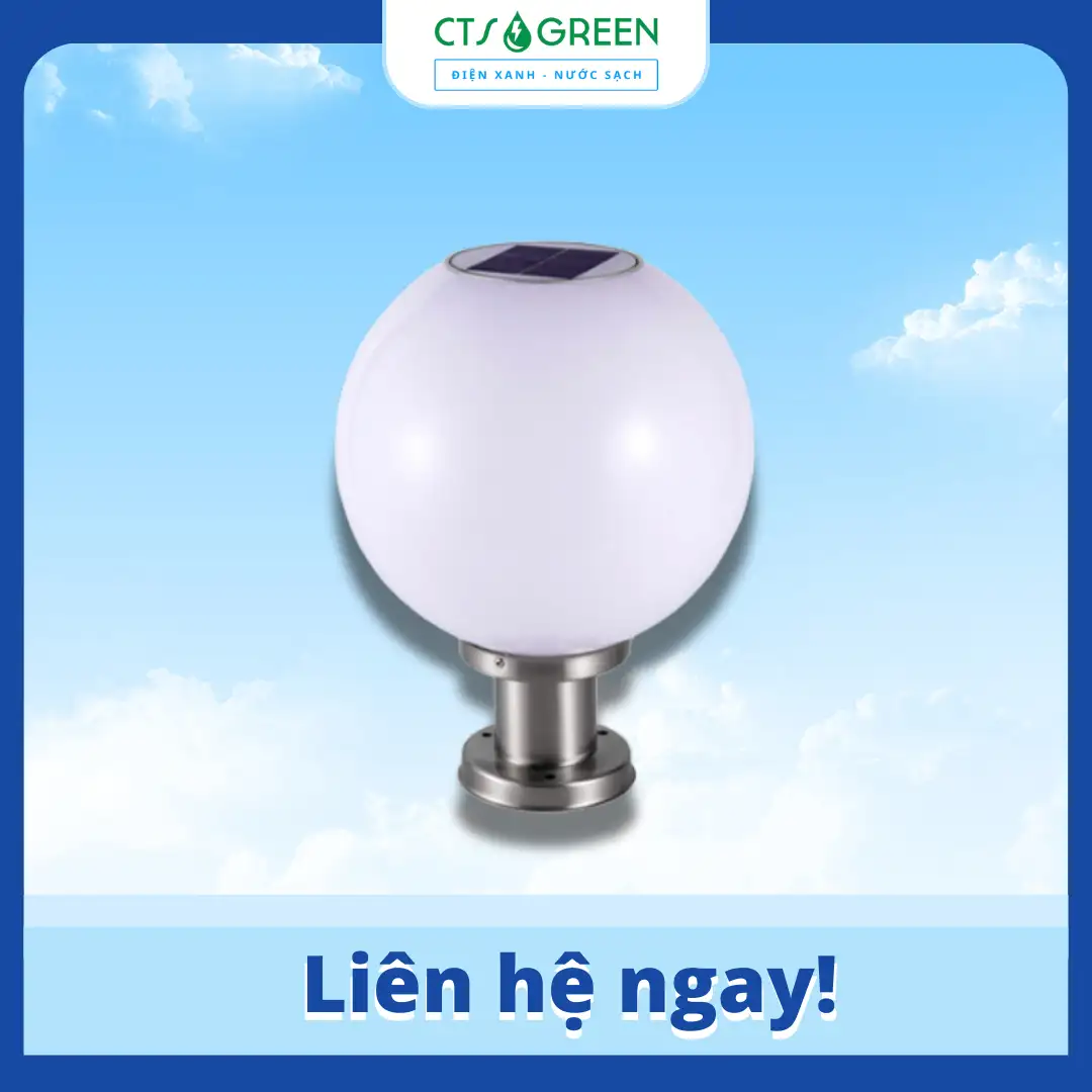 Đèn Trụ Cổng Hình Cầu Năng Lượng Mặt Trời 30x30 3373 Đèn Trụ Cổng Hình Cầu Năng Lượng Mặt Trời 30x30