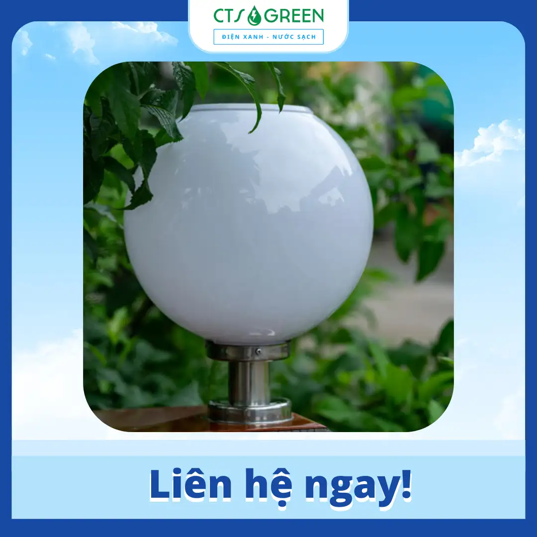 Đèn Trụ Cổng Tròn Năng Lượng Mặt Trời 40x40 cm 3383 Đèn Trụ Cổng Tròn Năng Lượng Mặt Trời 40x40 cm