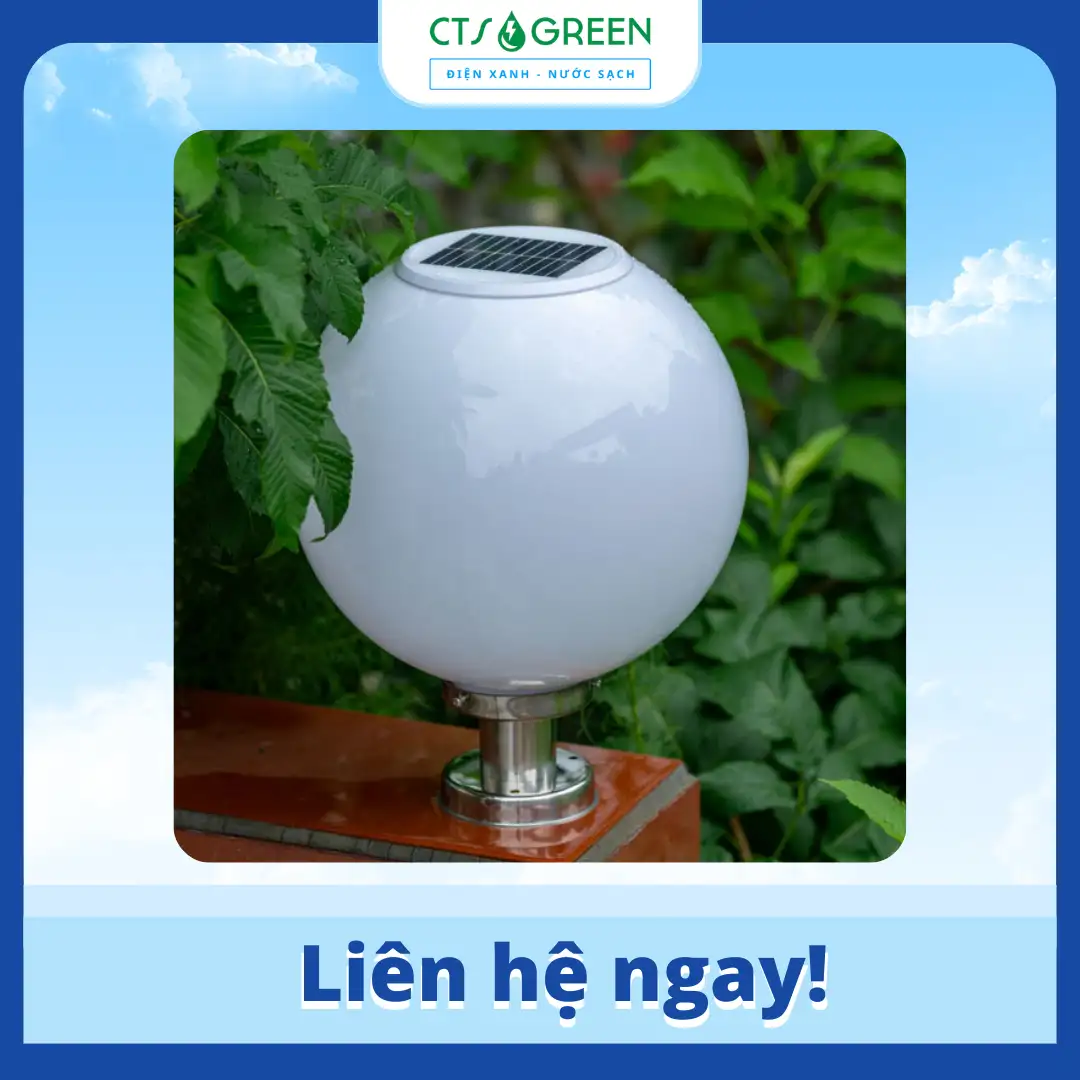 Đèn Trụ Cổng Tròn Năng Lượng Mặt Trời 40x40 cm 3383 Đèn Trụ Cổng Tròn Năng Lượng Mặt Trời 40x40 cm