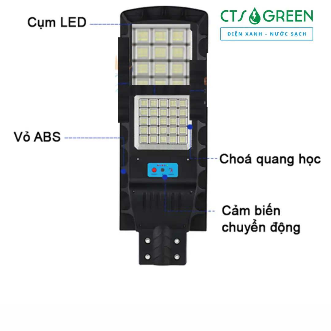 Đèn đường liền thể năng lượng mặt trời 200W YT200W 3880 Đèn đường liền thể năng lượng mặt trời 200W YT200W