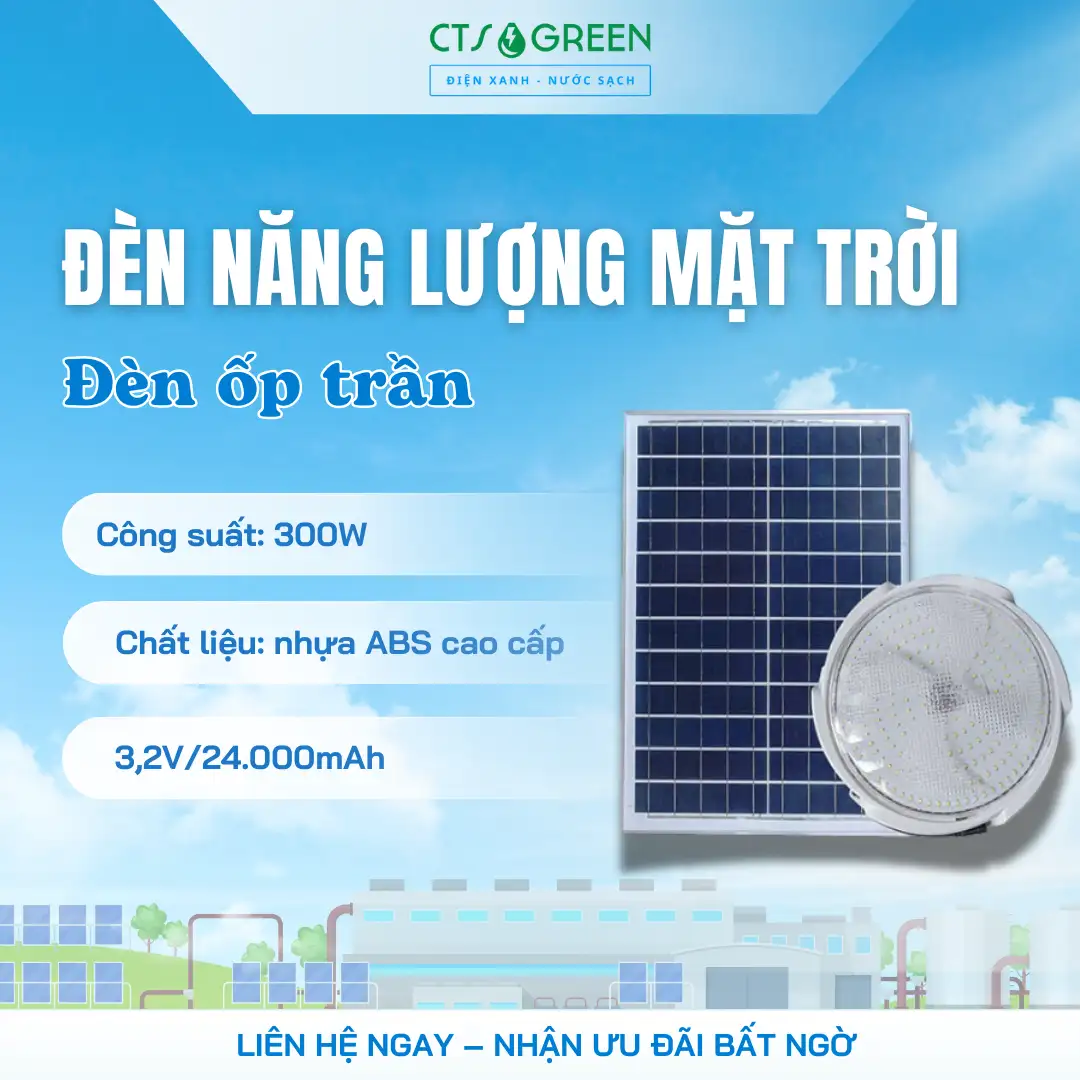 Đèn ốp trần năng lượng mặt trời