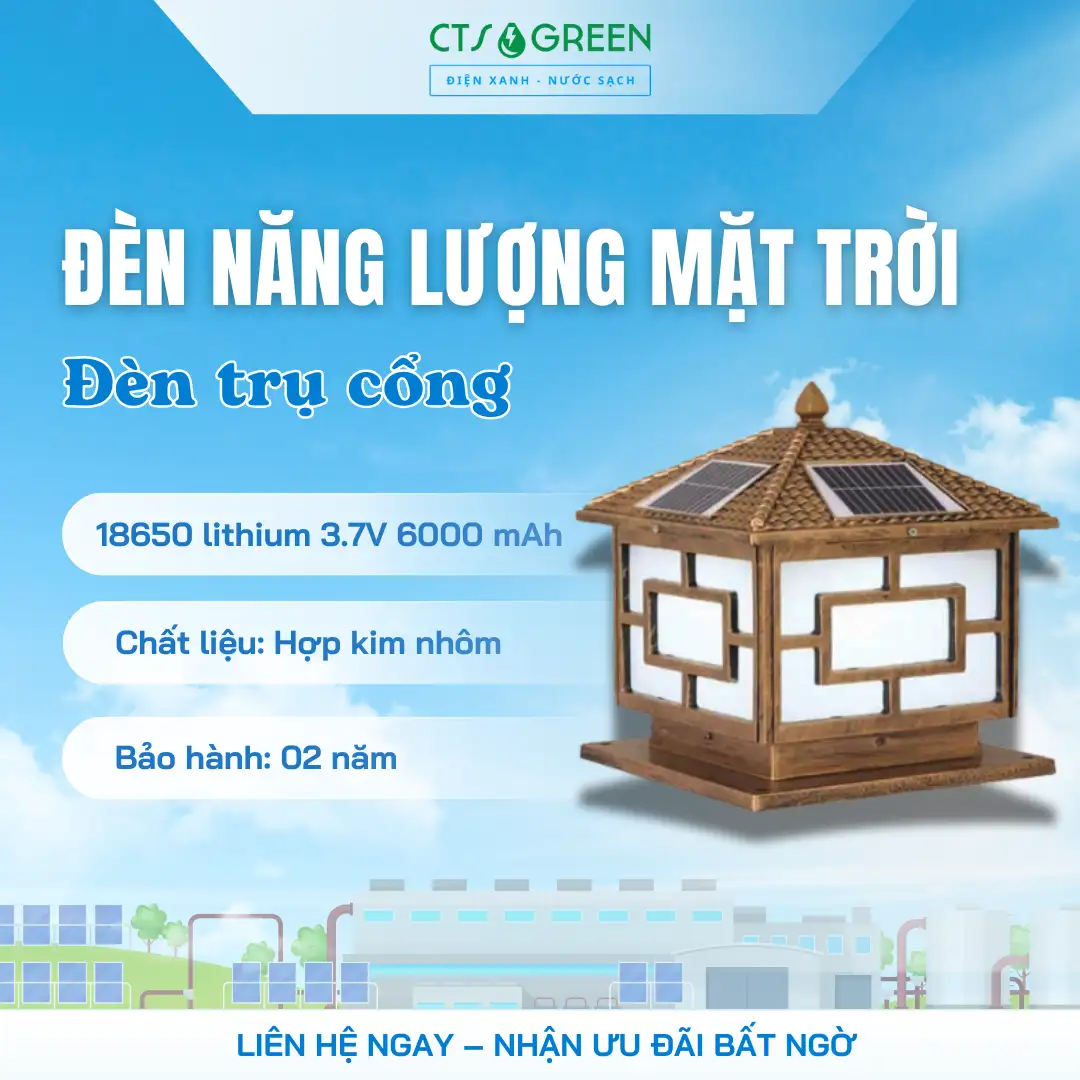 Đèn trụ cổng năng lượng mặt trời