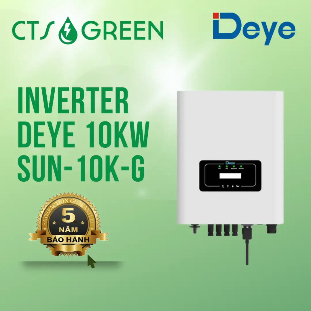 Inverter DEYE 10kW 1 Pha hòa lưới | Biến tần DEYE SUN-10K-G 1352 Inverter DEYE 10kW 1 Pha hòa lưới Biến tần DEYE SUN-10K-G