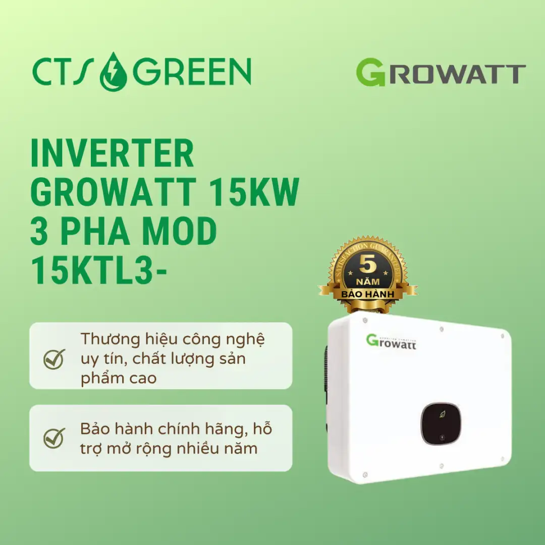Inverter Growatt 15kW 3 Pha MOD 15KTL3-X
