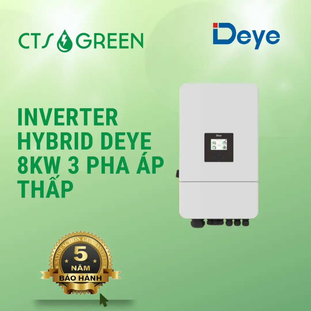 Inverter Hybrid Deye 8kW 3 Pha Áp thấp 1675 Inverter Hybrid Deye 8kW 3 Pha Áp thấp