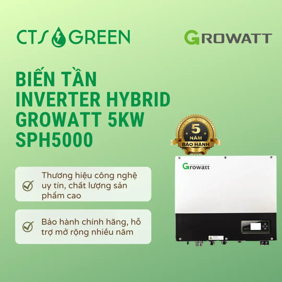 Biến tần Inverter Hybrid Growatt 5kW SPH5000 2288 Biến tần Inverter Hybrid Growatt 5kW SPH5000