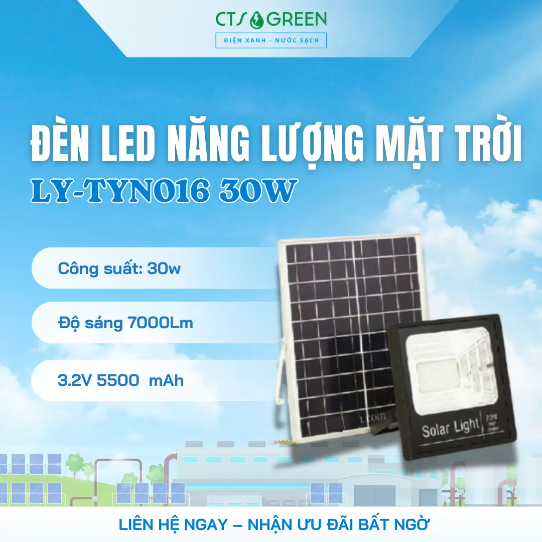 Đèn LED năng lượng mặt trời LY - TYN016 30W