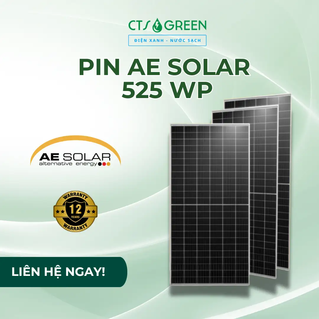 Tấm pin năng lượng măt trời AE Solar 525 Wp