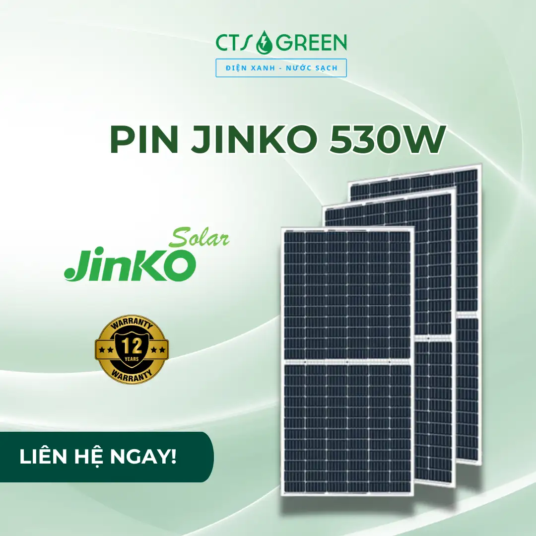 Tấm pin năng lượng mặt trời Jinko Solar Tiger Pro 530W | Pin Jinko 530W-550W 1630 Tấm pin năng lượng mặt trời Jinko 530W