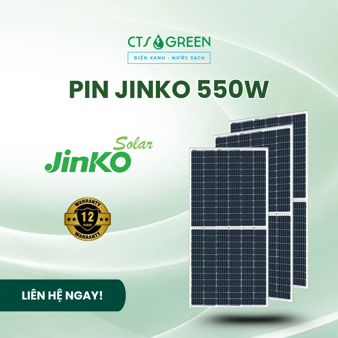 Pin Jinko 550W | Tấm pin Jinko solar công suất cao