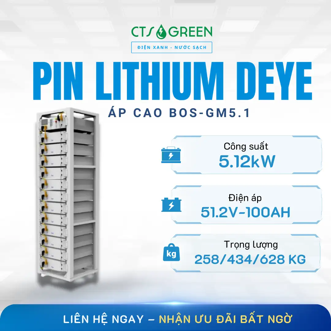 Pin Lithium DEYE Áp cao BOS-GM5.1