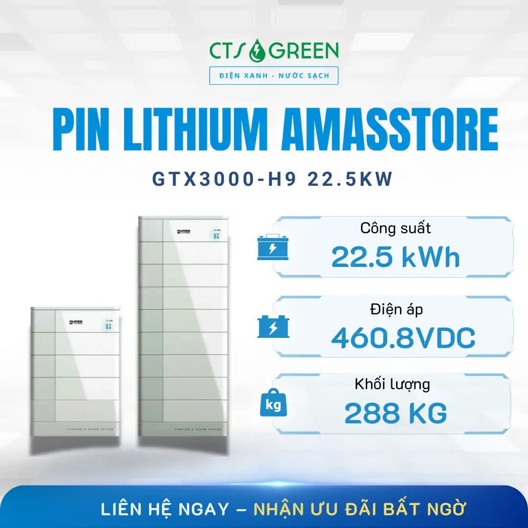 Pin lithium AMASSTORE GTX3000 - H9 22.5kW