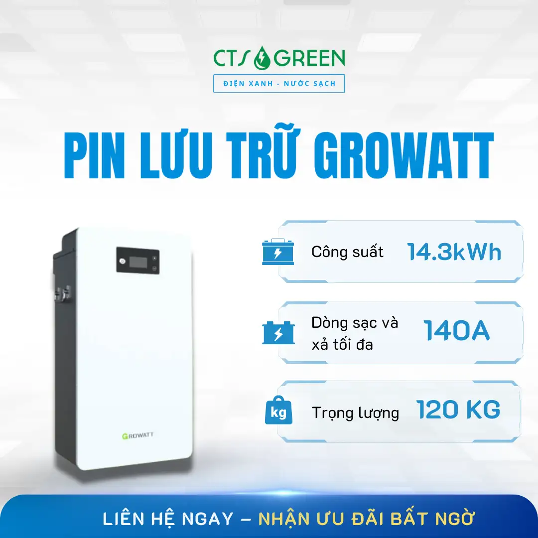 Pin lưu trữ Growatt 14.3kWh