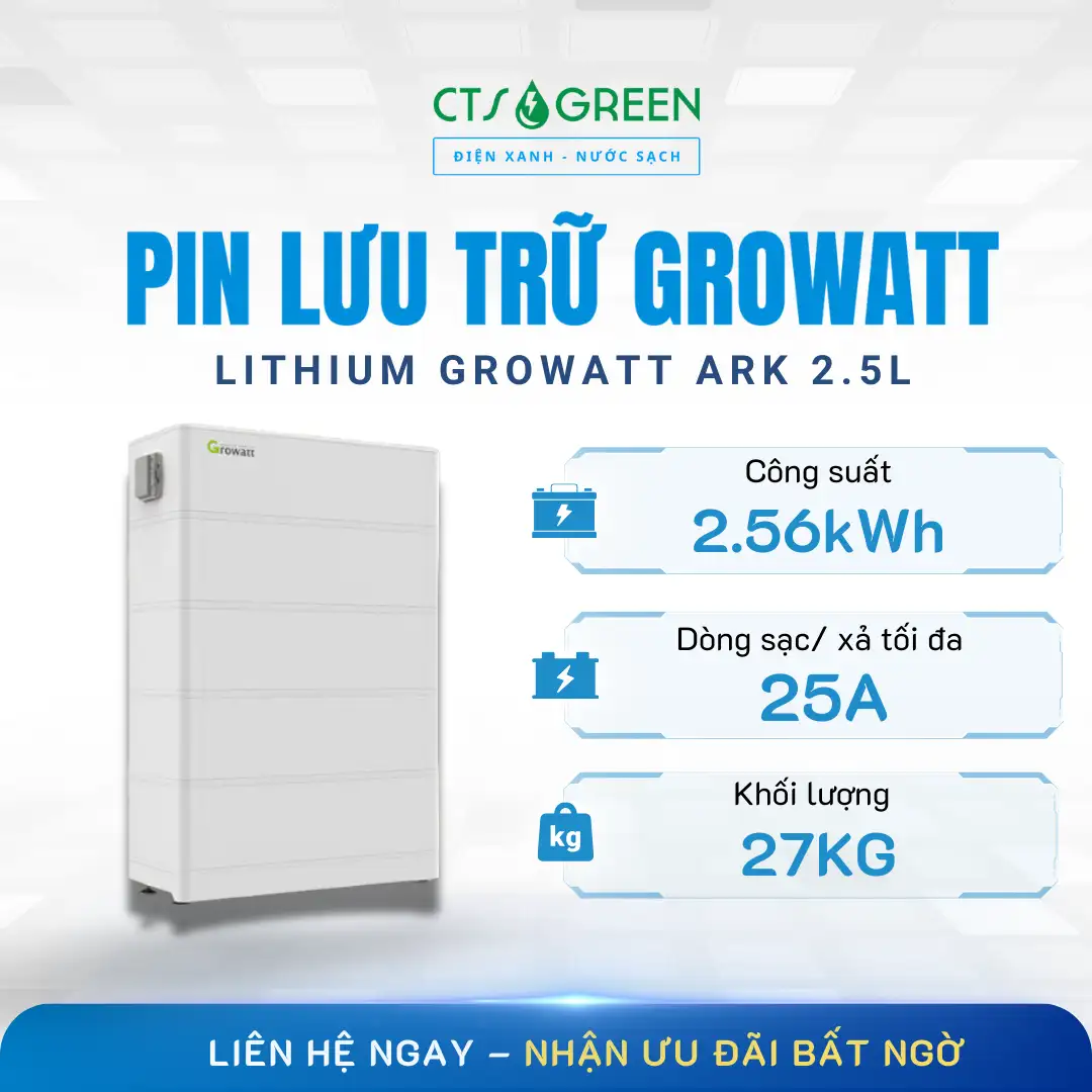Pin lưu trữ Lithium Growatt ARK 2.5L