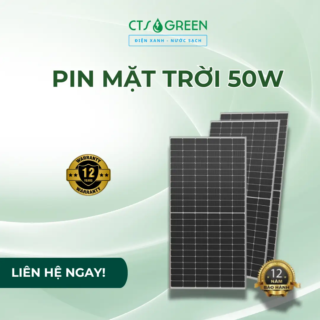 Pin mặt trời 50W công suất nhỏ
