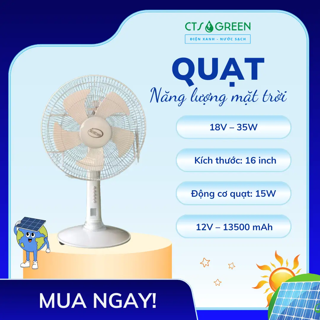 Quạt năng lượng mặt trời