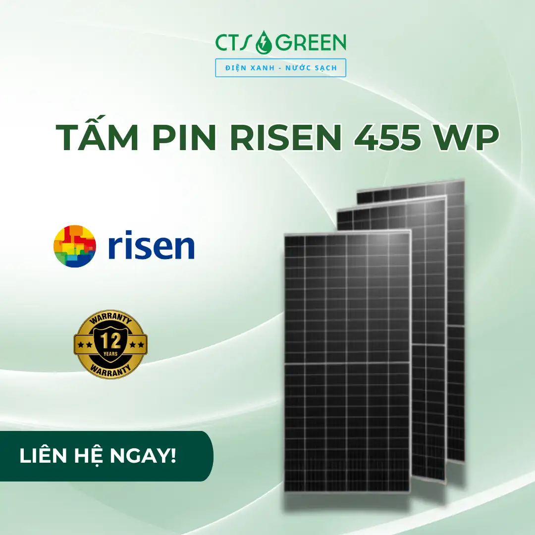 Tấm pin năng lượng mặt trời Risen Energy 455W Mono (Titan S)