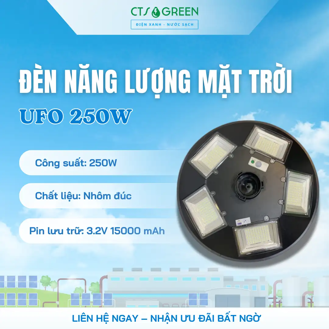 Đèn năng lượng mặt trời UFO 250W