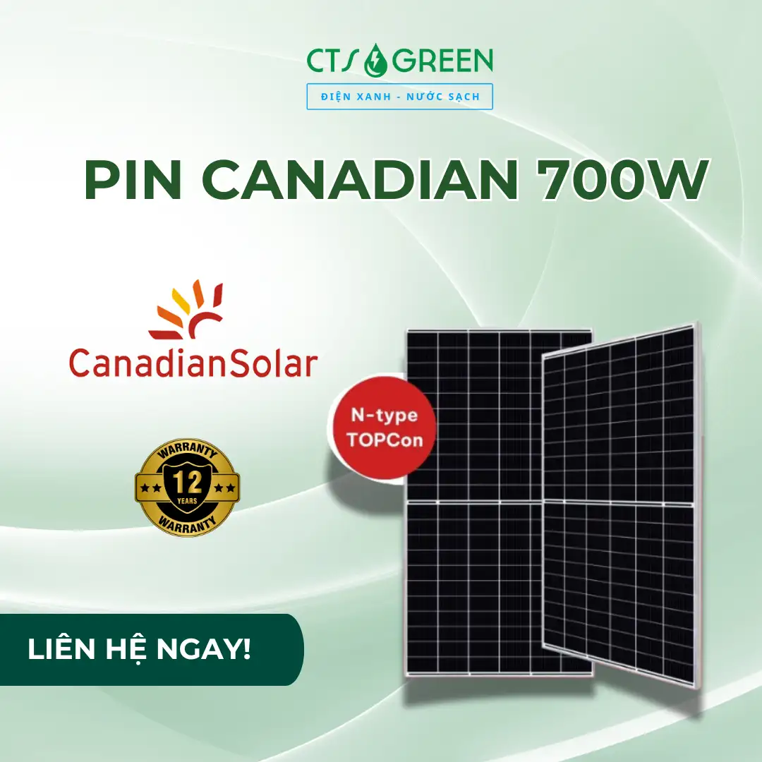 Tấm pin năng lượng mặt trời 700W | Canadian Solar N-type TOPcon