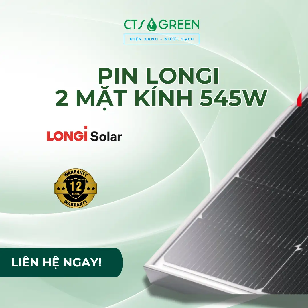 Tấm pin LONGi 2 mặt kính 545W | LR5-72HBD-545M 1872 Tấm pin LONGi 2 mặt kính 545W | LR5-72HBD-545M