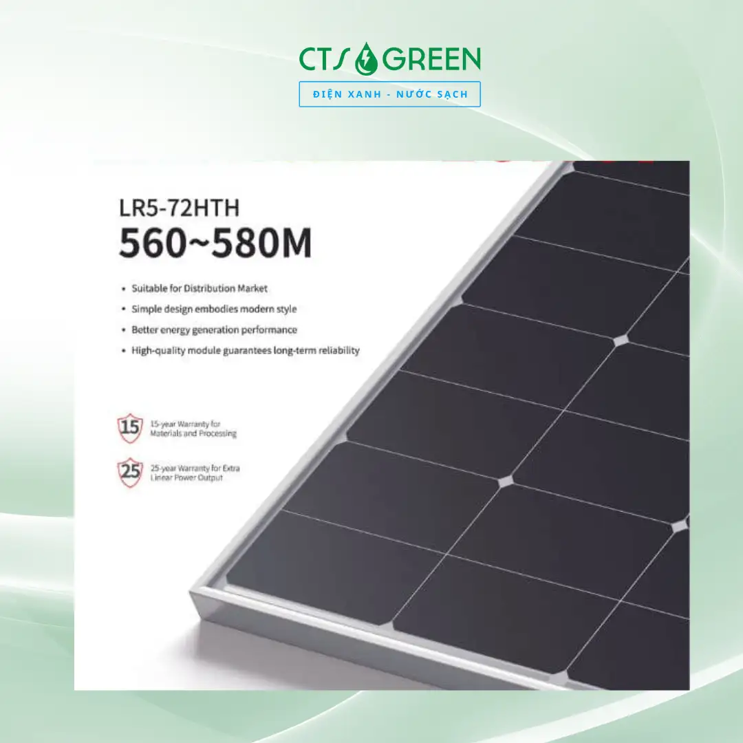 Tấm pin mặt trời LONGi 560W 1881 Tấm pin mặt trời LONGi 560W