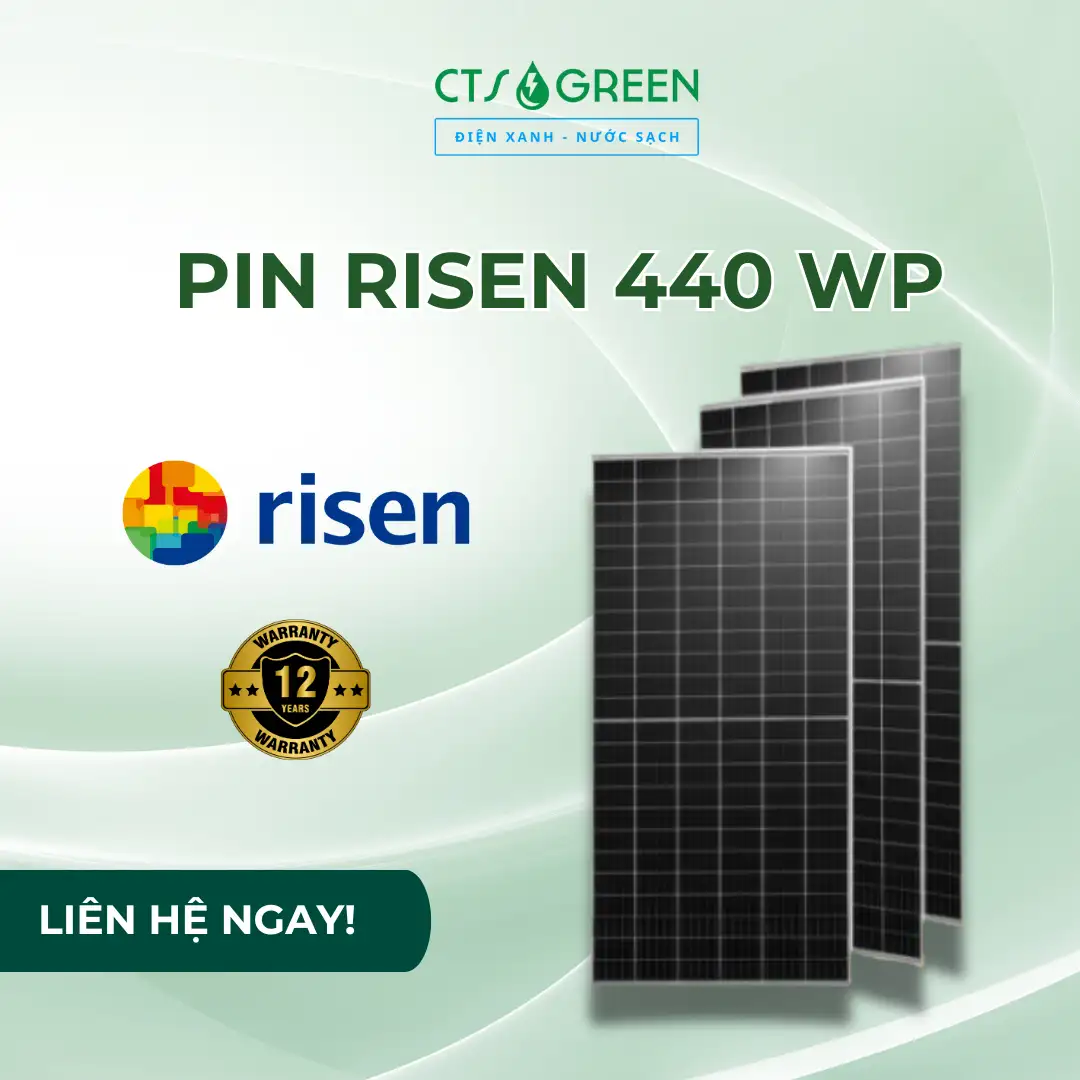 Tấm pin Risen 440 Wp 1635 Tấm pin Risen 440 Wp