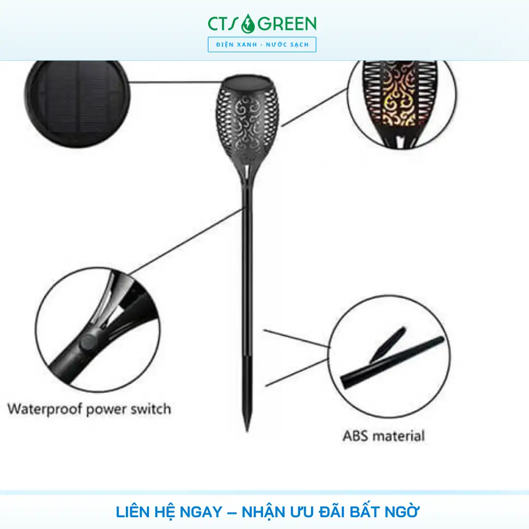 Đèn năng lượng mặt trời sân vườn 2492 Đèn năng lượng mặt trời sân vườn
