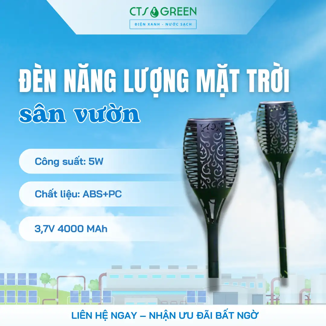 Đèn năng lượng mặt trời sân vườn