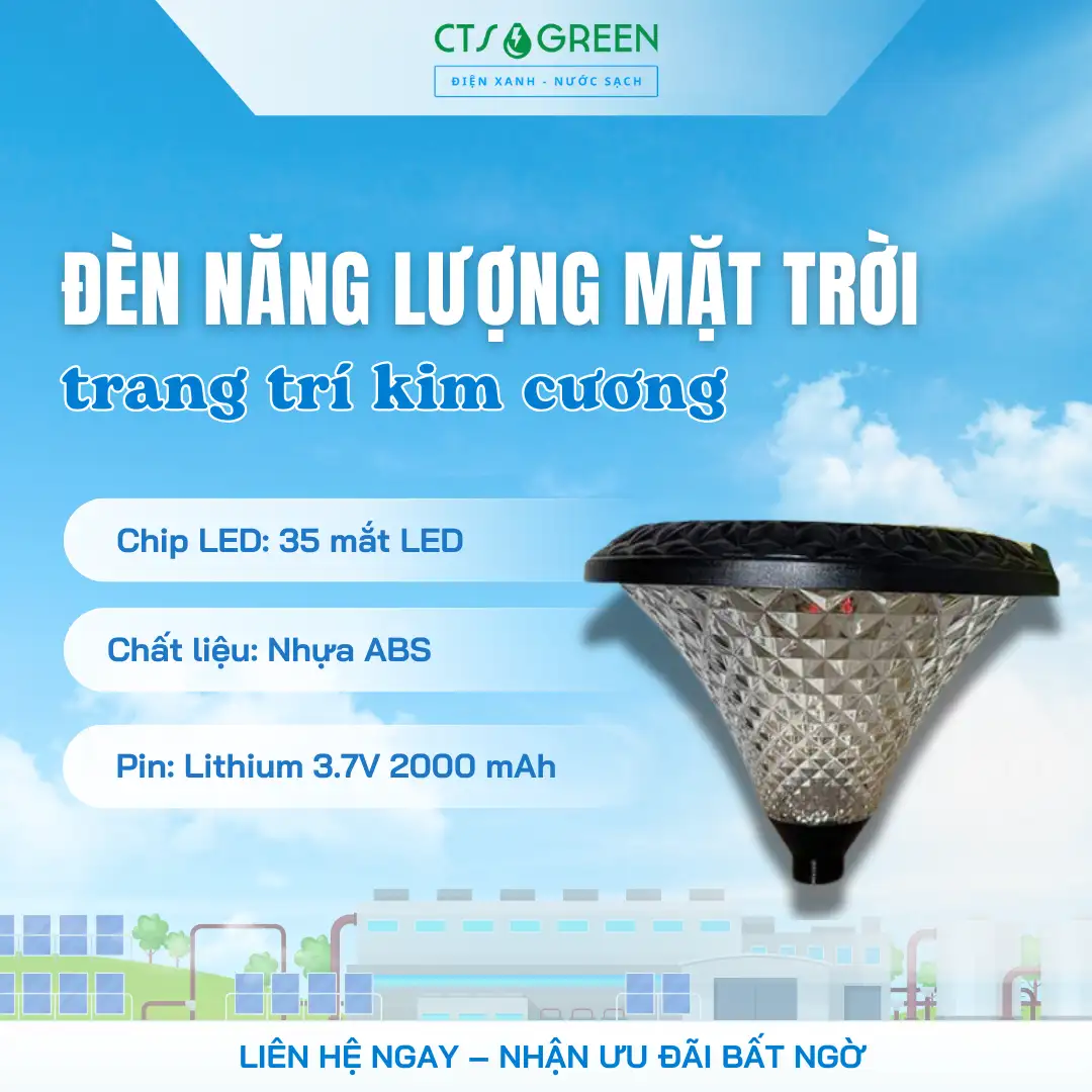 Đèn trang trí kim cương năng lượng mặt trời 2768 Đèn trang trí kim cương năng lượng mặt trời