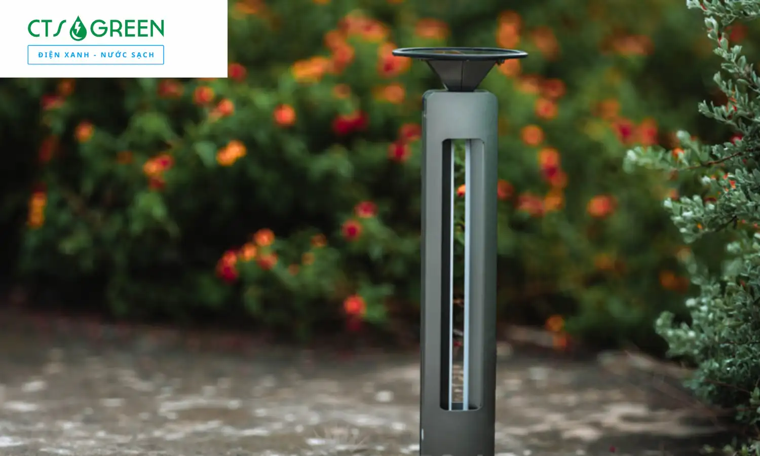 Đèn trụ sân vườn năng lượng mặt trời Rạng Đông DSV01.SL 3W