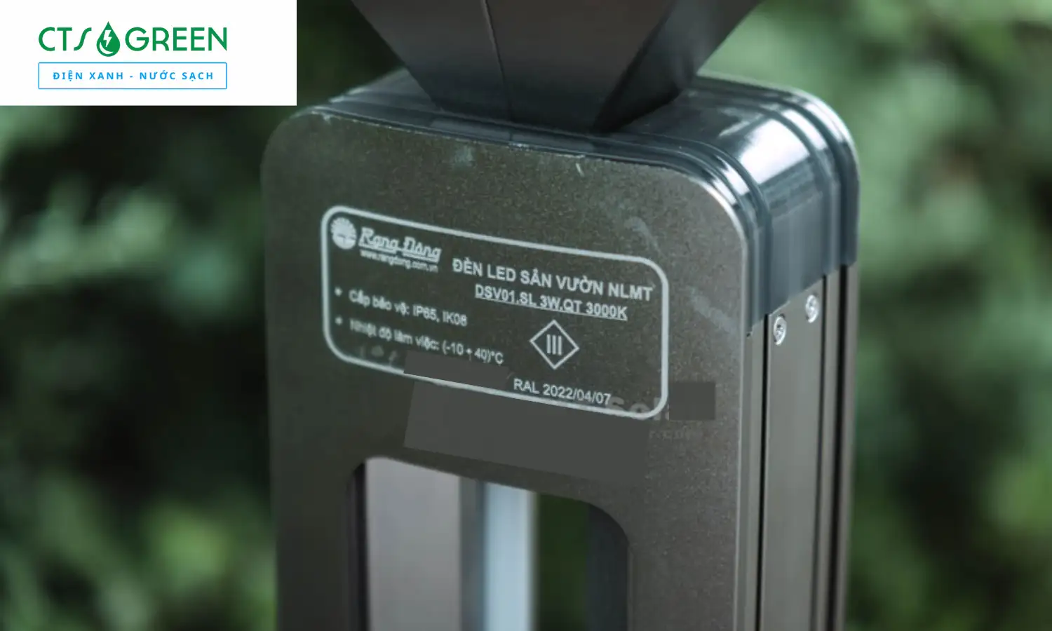 Đèn trụ sân vườn năng lượng mặt trời Rạng Đông DSV01.SL 3W
