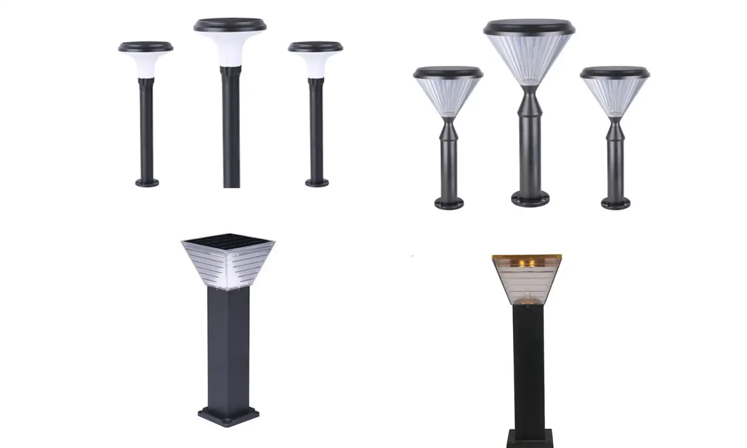 Đèn trụ sân vườn năng lượng mặt trời 75cm TS07C [Tích hợp chân cắm]